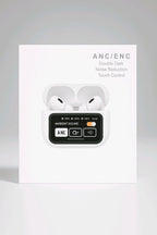 A9 Pro wireless earbuds with a smart touch screen display