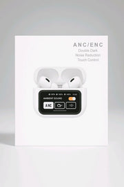 A9 Pro wireless earbuds with a smart touch screen display