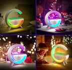 3 IN 1 MULTIFUNCTION G SHAPE LED BLUTOOTH SPEAKER WITH WIRELESS FAST CHARGER